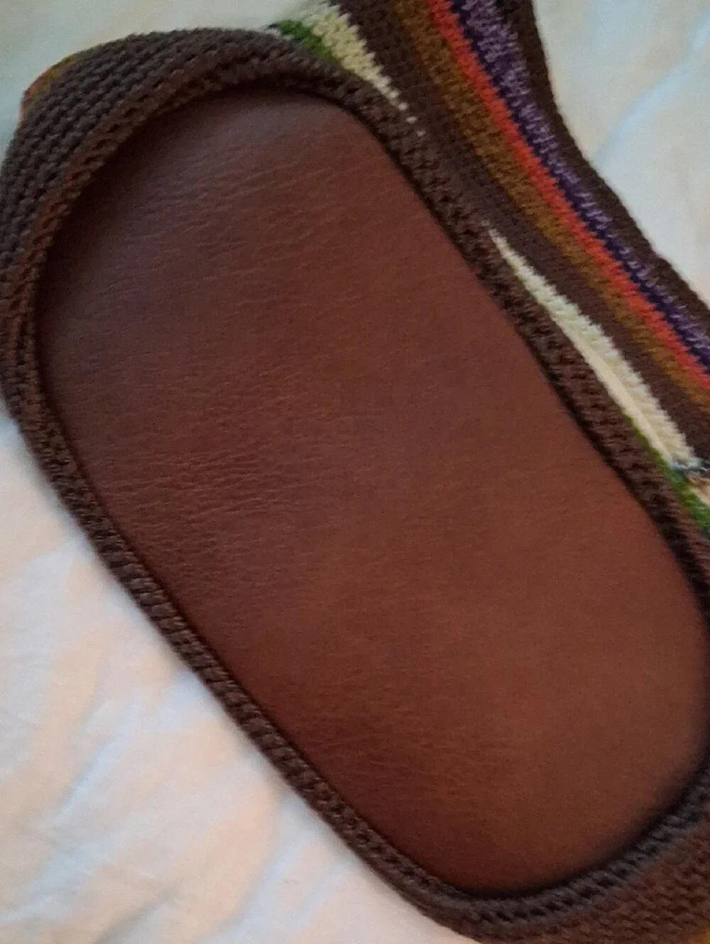 The Sak Multicolor Striped Crochet Shoulder Bag - Brown Trim - Picture 5 of 6